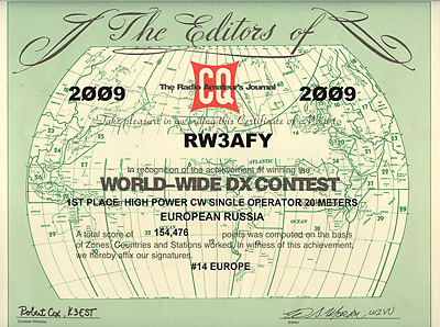 CQ WW DX Contest 2009 CW